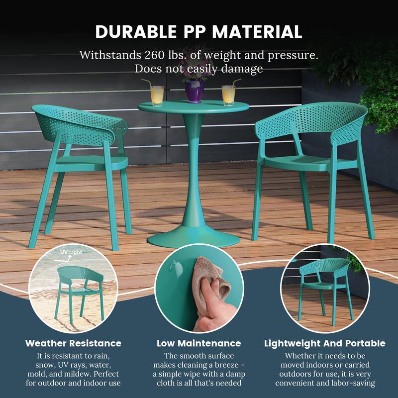 Frond and Form Outdoor Stacking Dining Armchair (Set of 2)