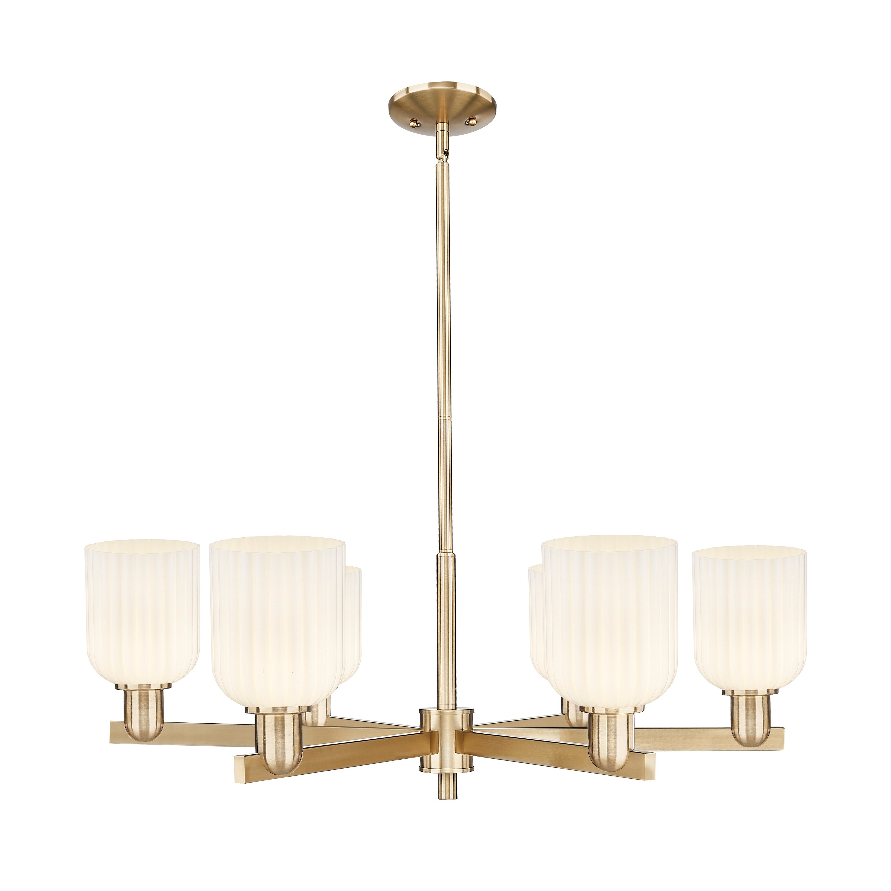 Innovations LightingDowntown Urban - Bridal Veil - 6 Light 35" Stem Hung Chandelier