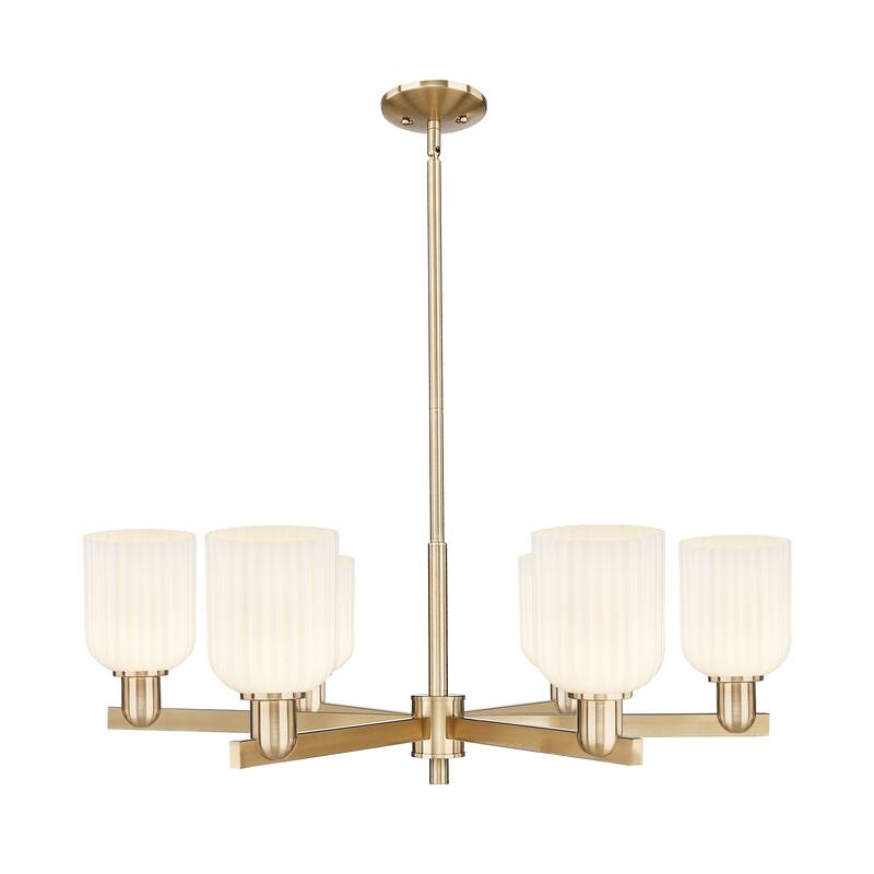 Innovations LightingDowntown Urban - Bridal Veil - 6 Light 35" Stem Hung Chandelier