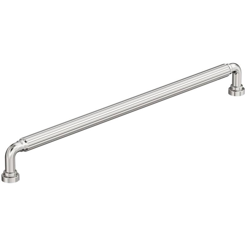 Amerock BP37708 Cowrie 12-5/8" Center to Center Fluted Handle Cabinet - Polished Nickel