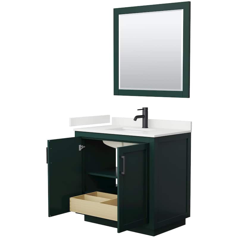 Wyndham Collection WCF292936S-QTZ-UNSM34 Miranda 36" Free Standing