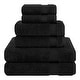 preview thumbnail 2 of 89, American Soft Linen Bekos 6 Piece Towel Set, 100% Cotton Bath Towel Set for Bathroom Black