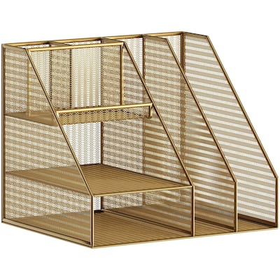 Flash Furniture HH-OHD03-MS Ryder 10" Tall Office Organizer with - Gold
