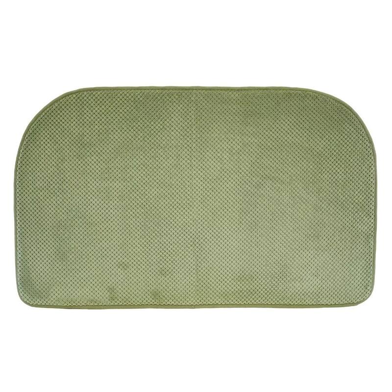 Soft Plush Memory Foam Kitchen Rug Mat - Non-Slip Backing - 18x30 Inch - 18"x30" Rectangle - Green
