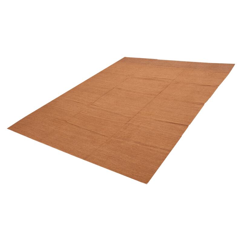 ECARPETGALLERY Flat-Weave Ankara FW Brown Wool Kilim - 9'6 x 12'6