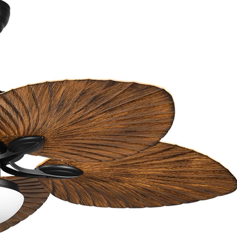 Moasis 52" Palm Leaf Ceiling Fan with Light Tropical Style with Remote