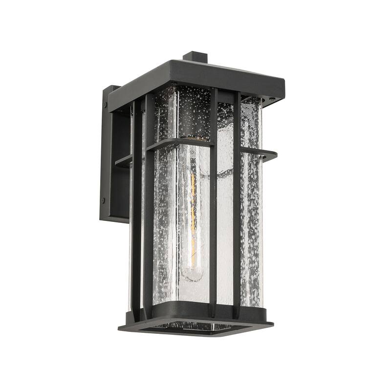 Black Minimalist Retro Glass Wall Lamp Without Bulbs