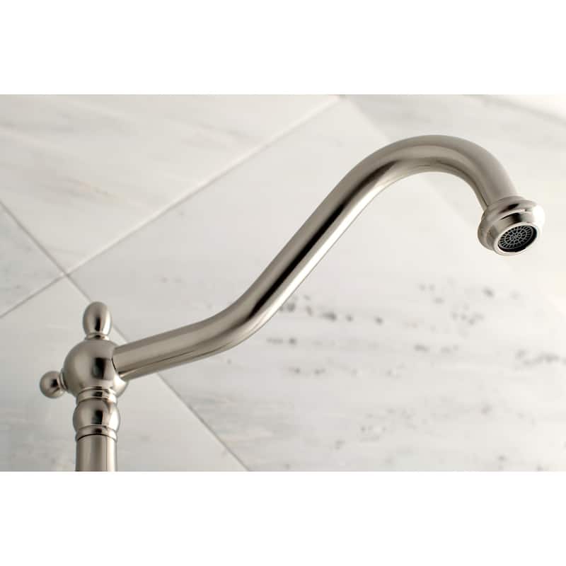 Heritage 3-Hole Wall Mount Roman Tub Faucet in Brushed Nickel