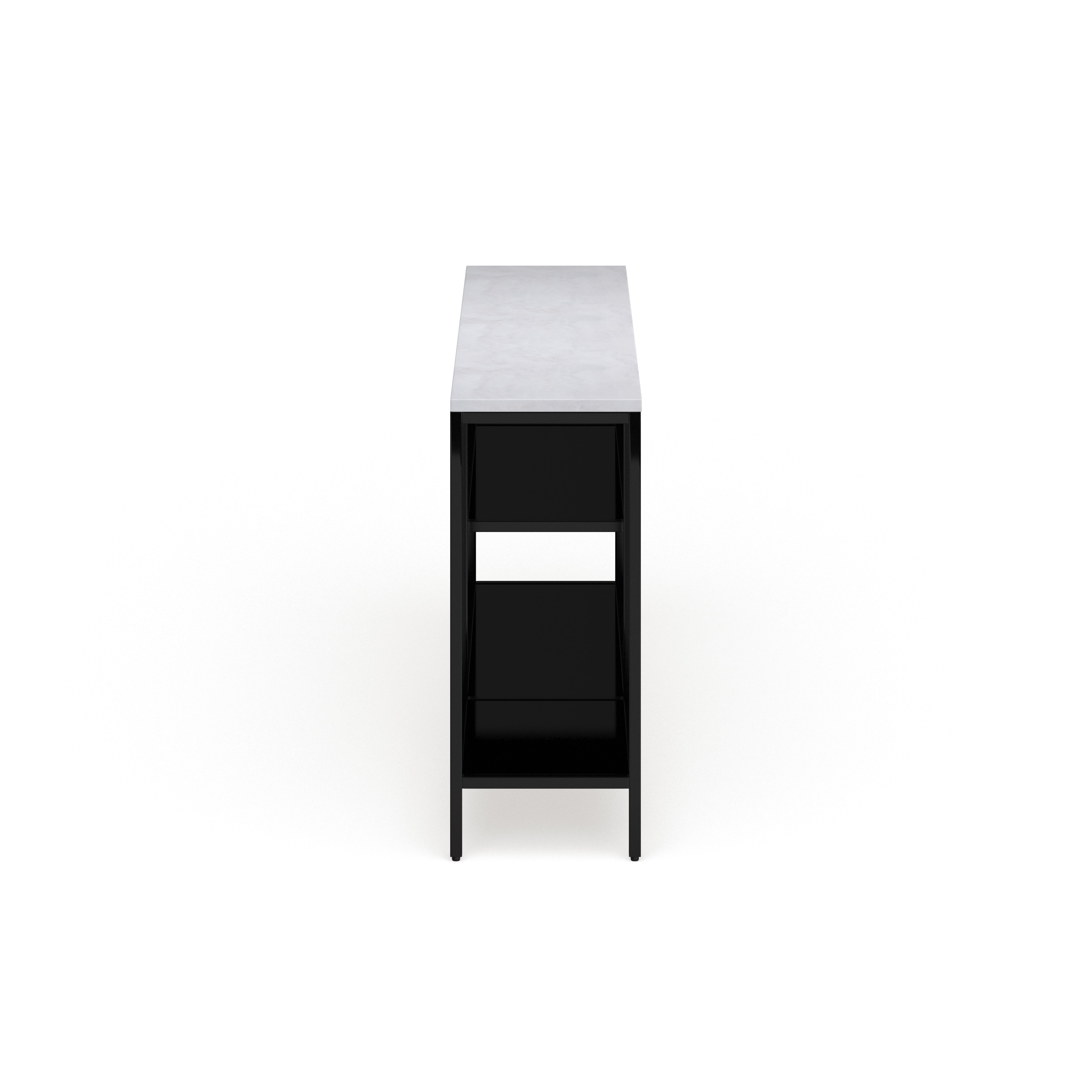 Holly & martin corman narrow black and grey faux marble console table discount