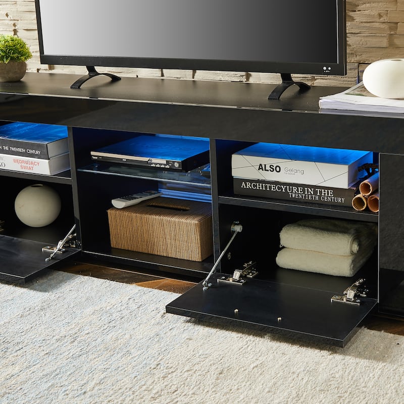 Morden TV Stand with LED Lights