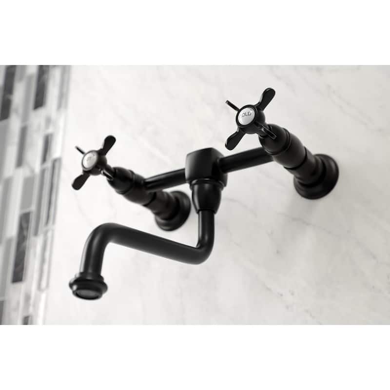 Kingston Brass Essex 1.2 GPM Wall Mounted Bridge Bathroom Faucet