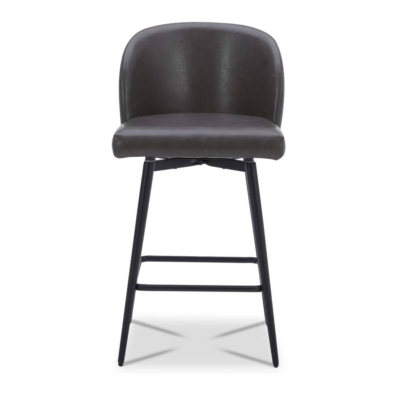 Charlotte Counter Height Swivel Barstool with Metal Legs Set
