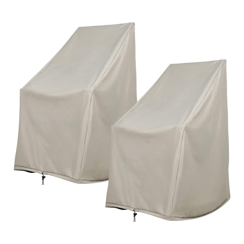 Snugshield Waterproof Rocking Chair Cover 45.25"H x 34.25"D x 27.25"W (Set of 2) - Gray