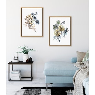 Kate and Laurel Sylvie Yellow Roses Canvas Art by Sara Berrenson