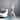 Tall Doll White and Chrome Resin Floor Sculpture - N/A
