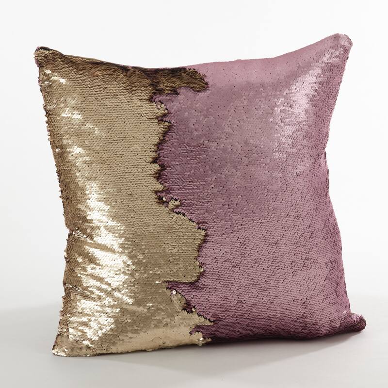 Sirun Collection Sequin Mermaid Design Throw Pillow