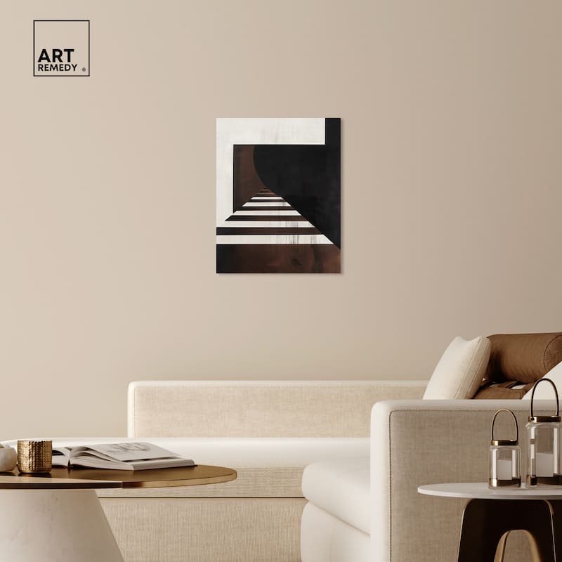 Art Remedy Vertigo Gallery Wrapped Abstract Shapes 1 Piece Canvas Wall Art