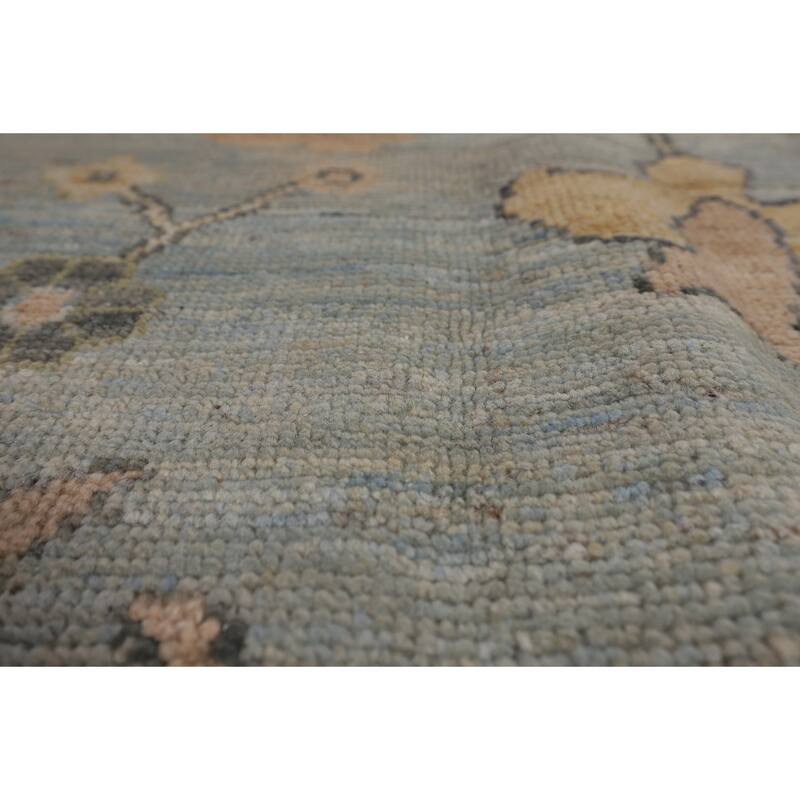 Vegetable Dye Oushak Area Rug Hand-Knotted Turkish Wool Carpet - 8'0"x 9'11"