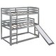 preview thumbnail 4 of 13, Adjustable Solid Pine Triple Bunk Bed with Ladder and Slide