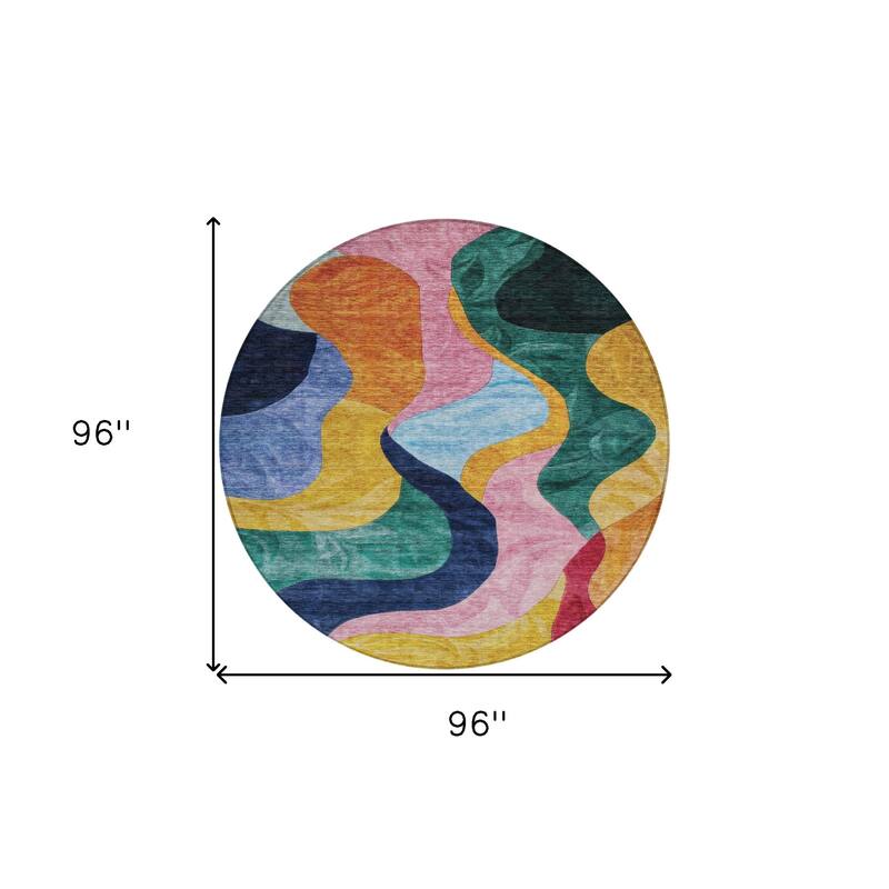 HomeRoots Abstract Transitional Rectangle Outdoor Rug