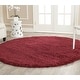 preview thumbnail 168 of 187, SAFAVIEH California Shag Izat 2-inch Thick Area Rug 6'7" x 6'7" Round - Maroon