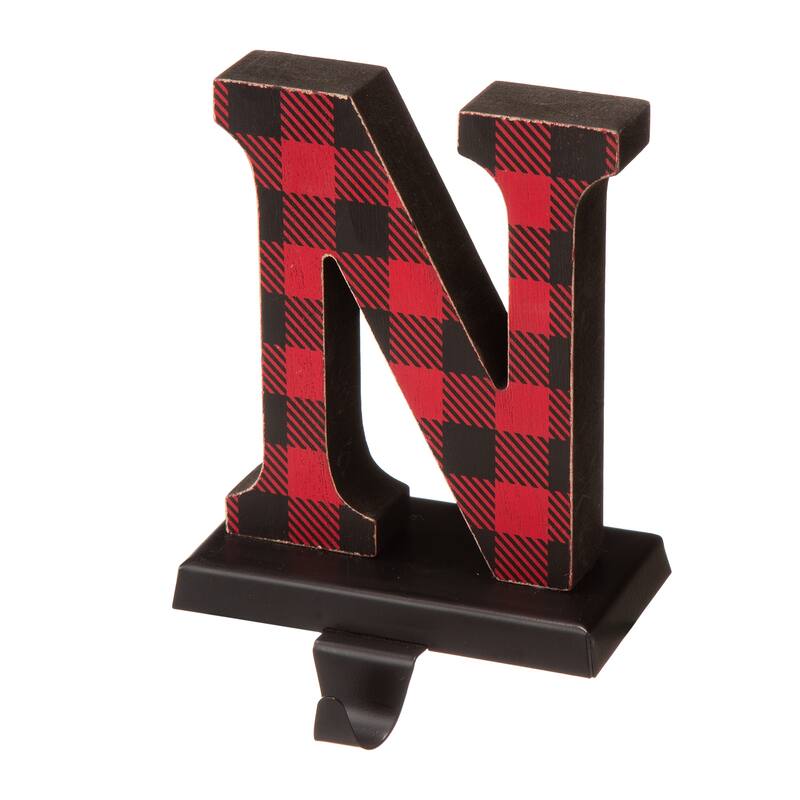 Glitzhome 6-7" H Heavy Duty Christmas NOEL Stocking Holders Mantel Ornament
