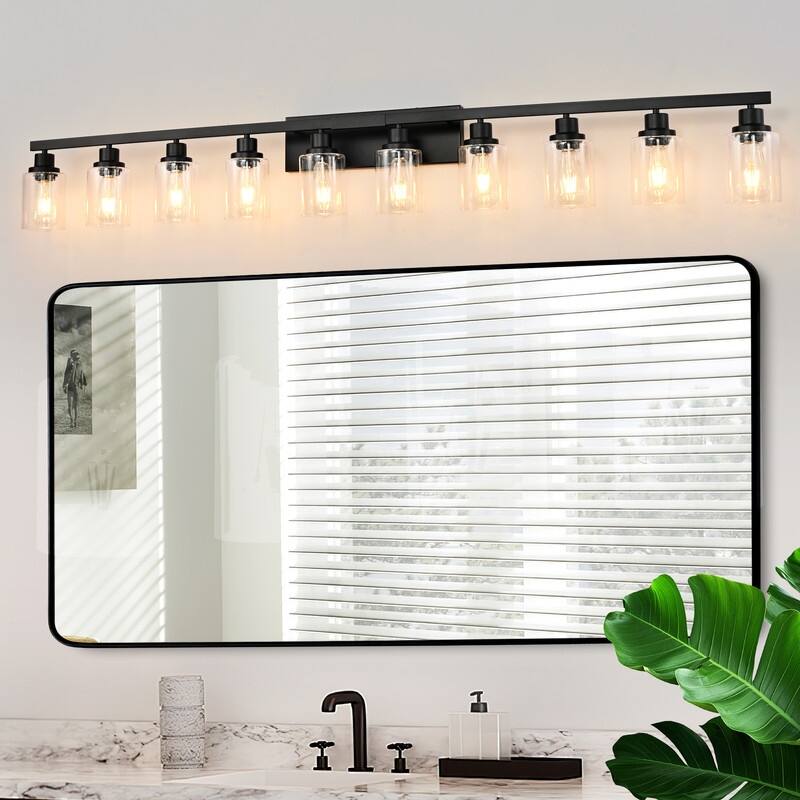 Bathroom Vanity Light With Clear Glass Shades For Vanity Mirror, Bathroom, Or Hallway