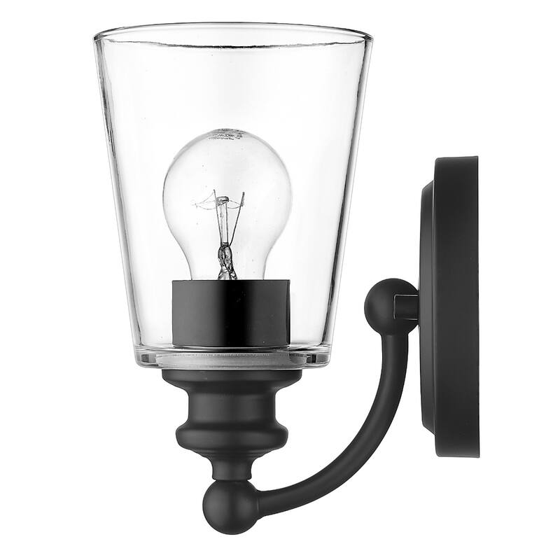 Modern Clear Glass Shade Wall Sconce with Swing Arm for Home Lighting