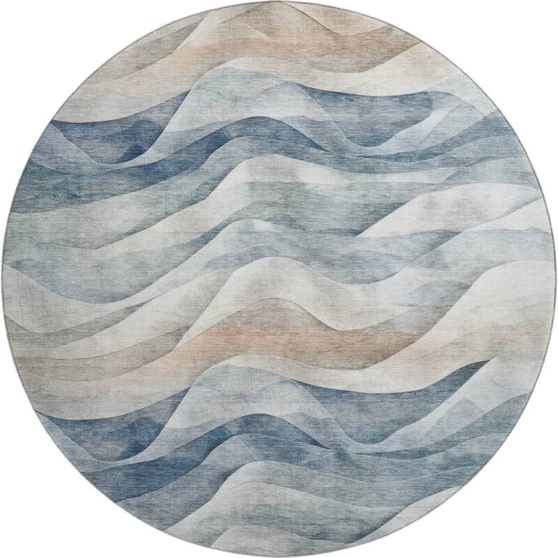 Premium Washable Super Soft Modern Waves Mayfield Rug