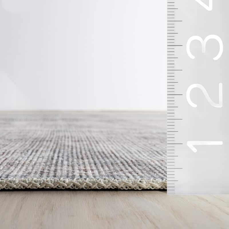 Nuloom Green Haven Collection Recycled Cotton Machine Washable Area Rug