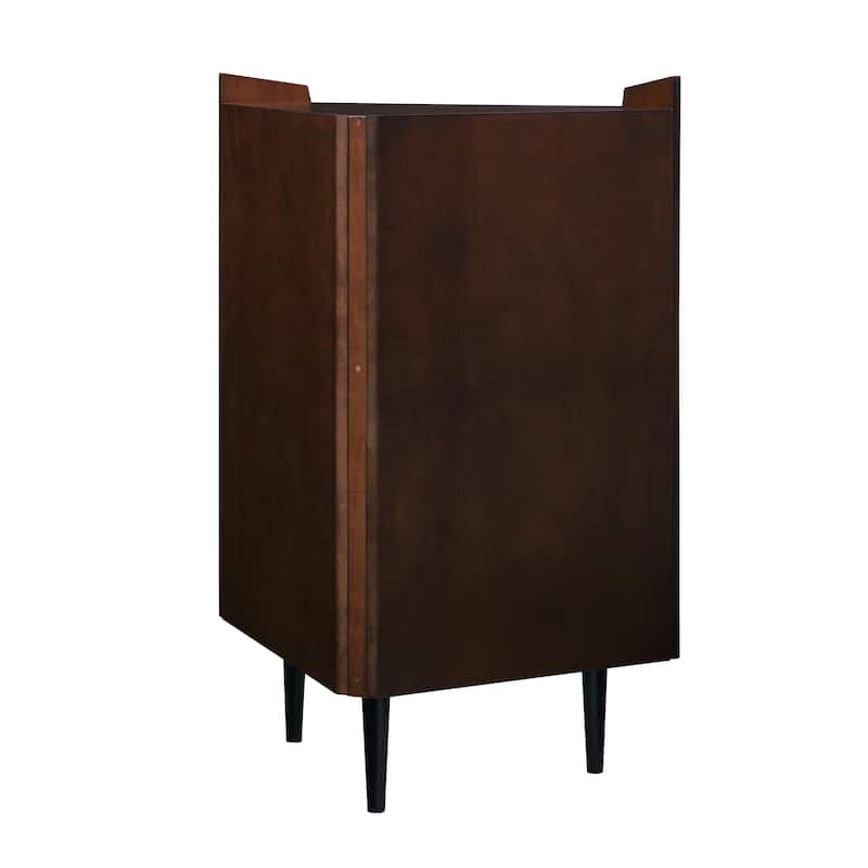 SEI Furniture Haramsoya Dark Tobacco Geometric Corner Bar Cabinet