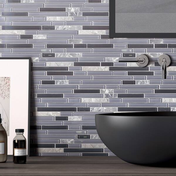 TileGen. Builder Value Marble and Glass Mosaic Tile in Grey Wall Tile (10  sheets/9.8sqft.) - On Sale - Bed Bath & Beyond - 32168483