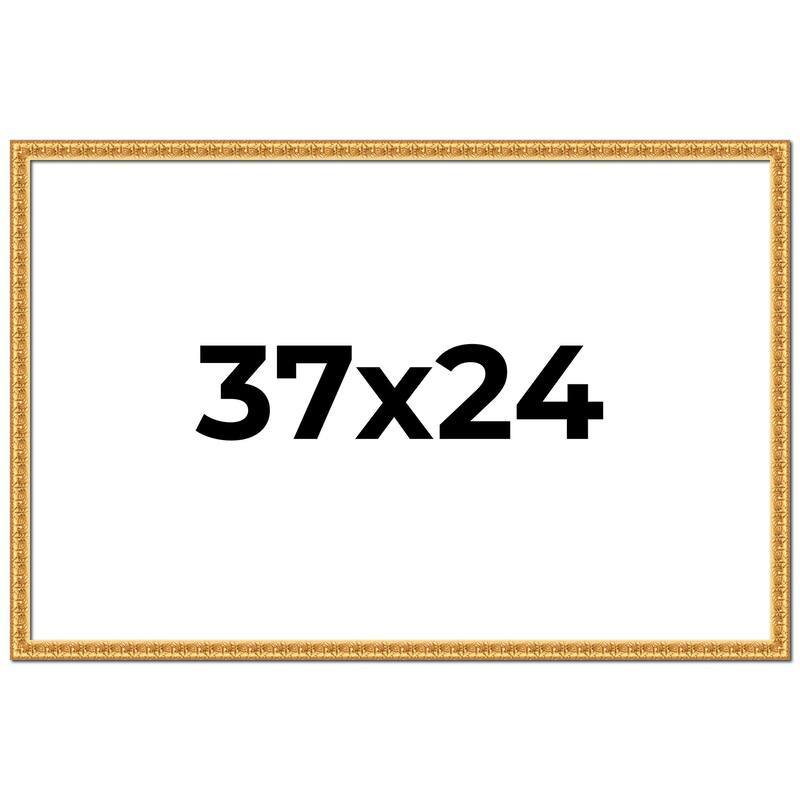 37x24 Frame Gold Real Wood Picture Frame Width 1 inches | Interior