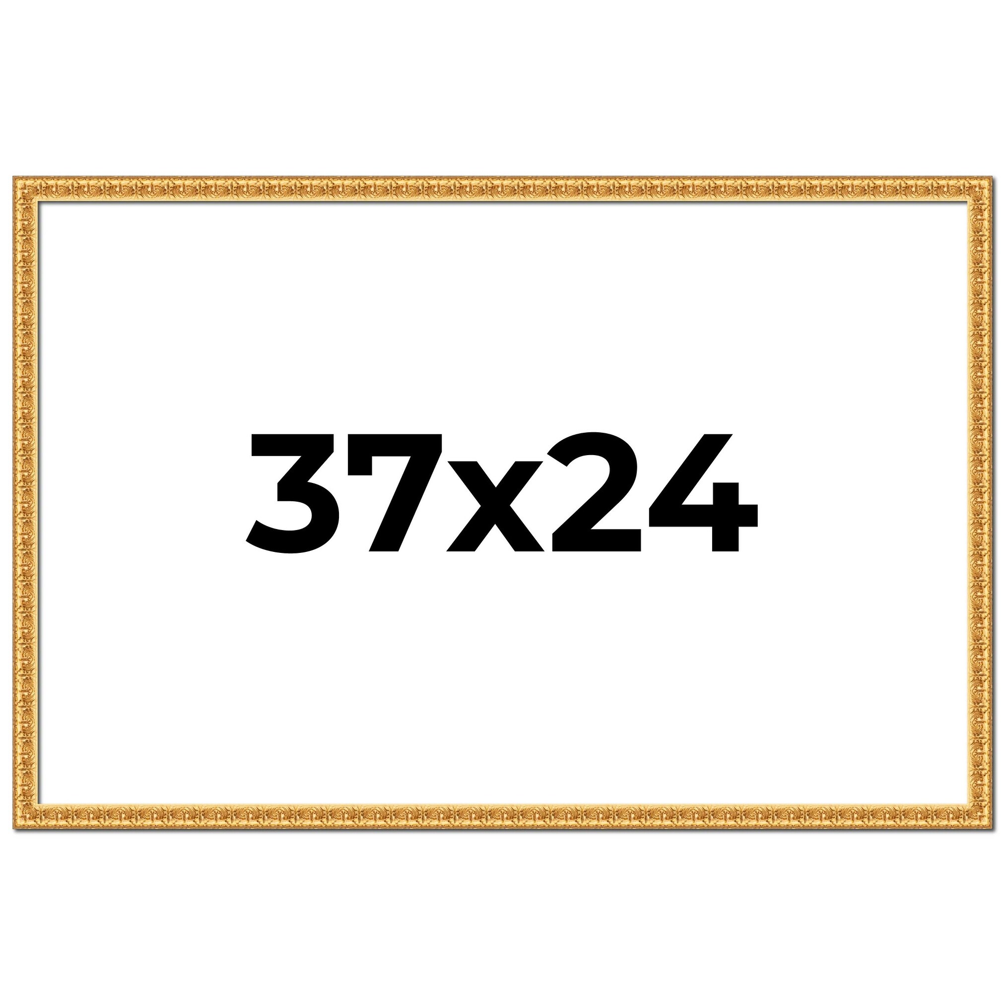 37x24 Frame Gold Real Wood Picture Frame Width 1 inches | Interior