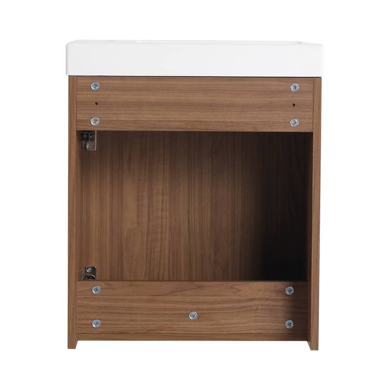 Bathroom Vanity With Sink In 18 Inch, Floating Small Bathroom Vanity With Soft Close Door
