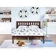preview thumbnail 1 of 5, Full Size Dark Walnut Wood Bed Platform Frame with Headboard Walnut - Full