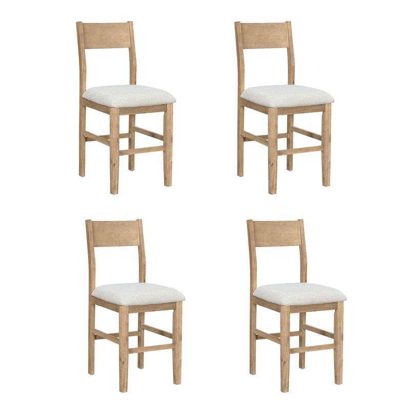 5-Piece Counter Height Wooden Dining Table Set with Rectangular Table & 4 Chairs