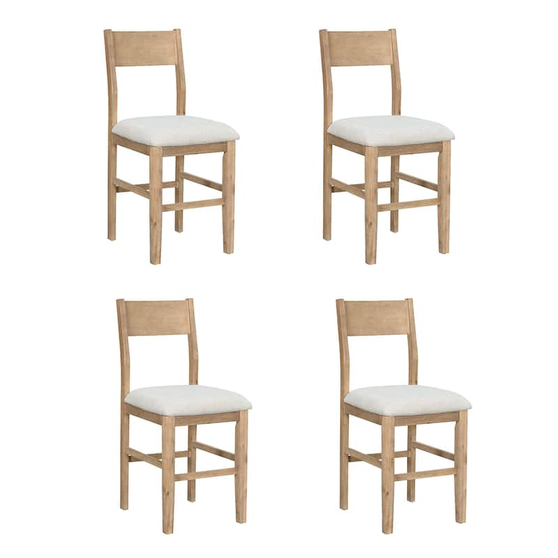 Farmhouse Counter Height 5-Piece Dining Table Set with 1 Rectangular Dining Table and 4 Dining Chairs for Small Places