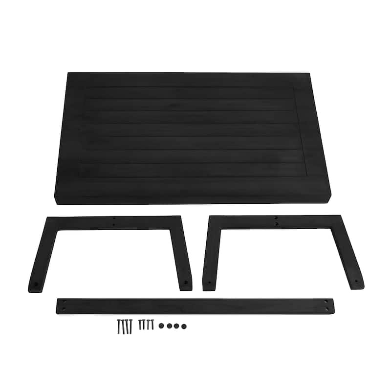 Sectional Wood Furniture 2 Seat Armless Patio Sofa