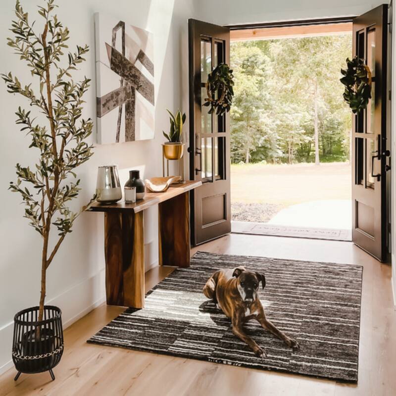 Georges Modern Striped Area Rug