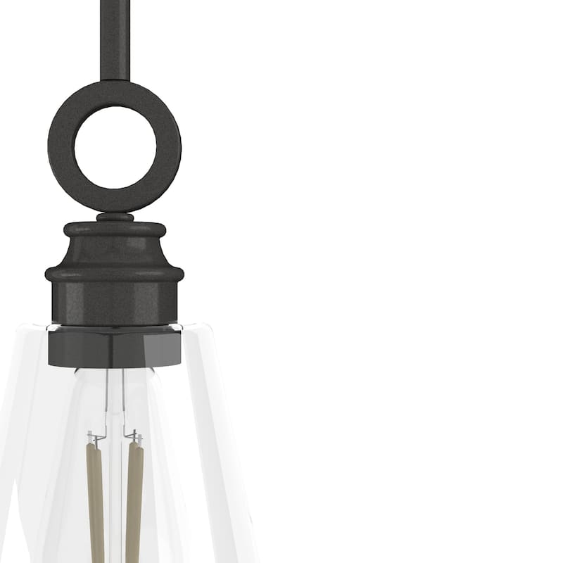 Hunter Klein 6" 1-Light Glass Mini Pendant - Kitchen Island, Dining Room - Industrial, Contemporary, Transitional