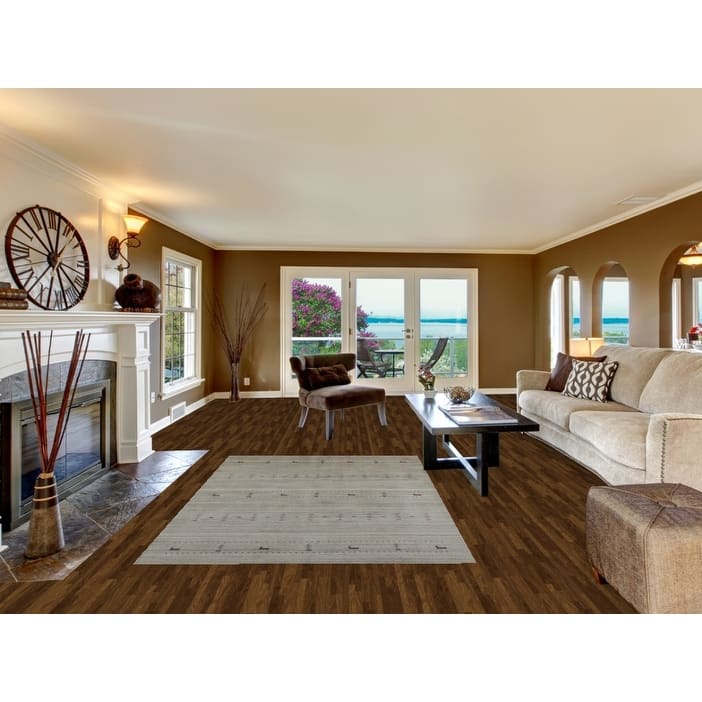 Hand Knotted Oriental 100% Wool Carpet Tribal Animal Pictorial Greys & Charcoal Gabbeh Area Rug - 7' 9'' X 5' 1''