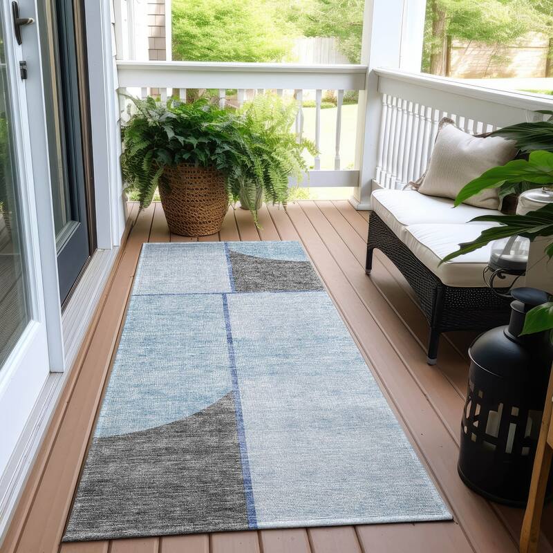 Machine Washable Indoor/ Outdoor Chantille Simple Modern Rug