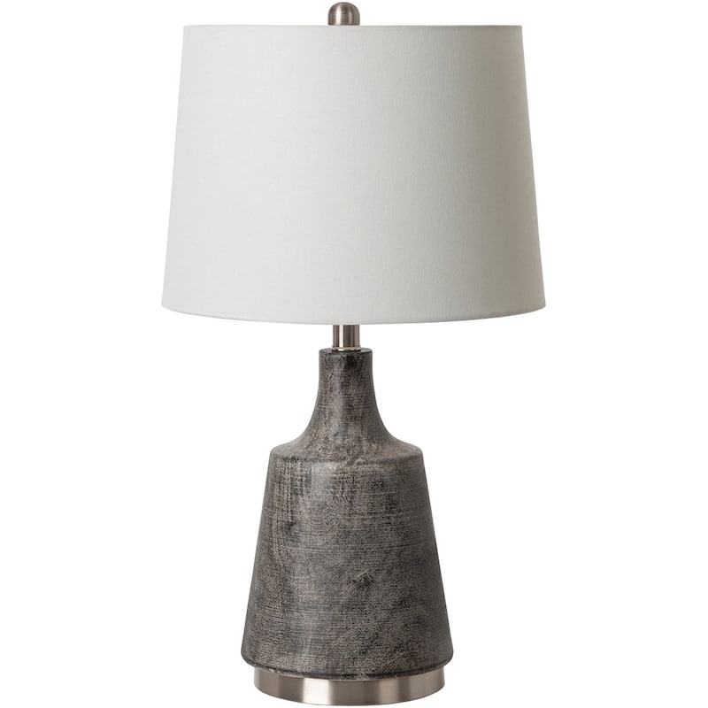 Marion Painted Charcoal Table Lamp - 25"H x 14"W x 14"D - 25"H x 14"W x 14"D - Charcoal
