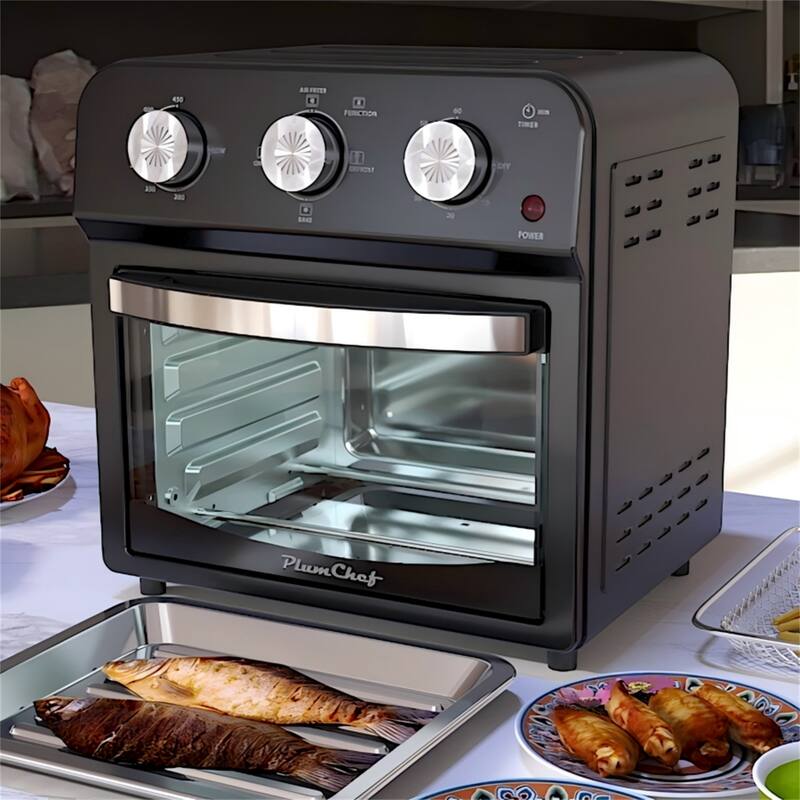 12.5 Quart 7-in-1 Multifunction Stainless Steel Air Fryer Convection Toaster Oven, 1500W