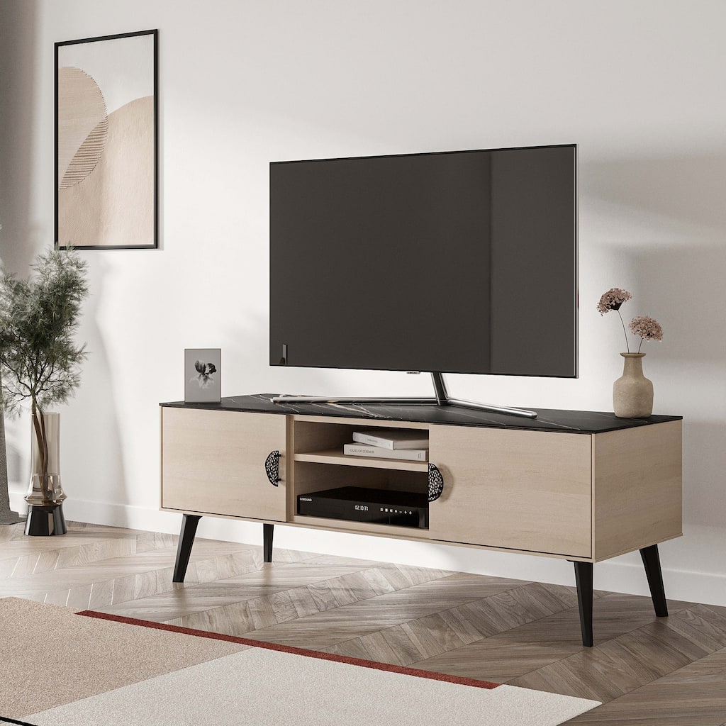 Manhattan Comfort Haley 55.10" Mid-Century Modern TV Stand