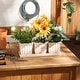preview thumbnail 20 of 31, White Square Ceramic Small Planter (Set of 3)