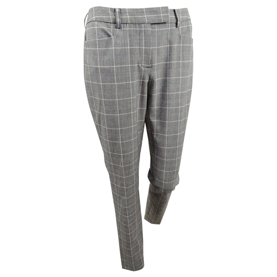 plaid slim pants