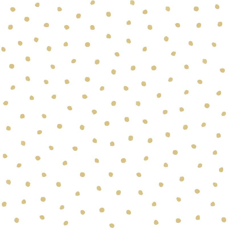 Chesapeake Pixie Gold Dots Wallpaper - 20.9 x 396 x 0.025