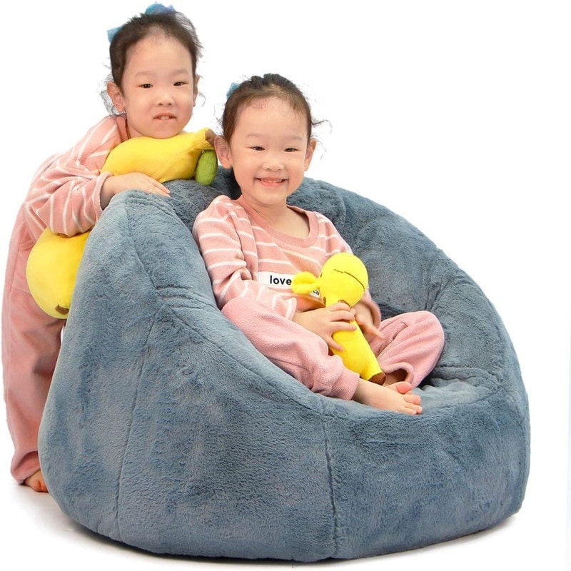 Small Bean Bag Chair for Kids 27in Blue